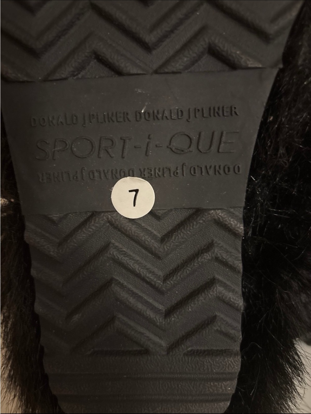Black Faux Fur Boots - Cozy Statement Footwear 7 like new - Picture 5 of 6
